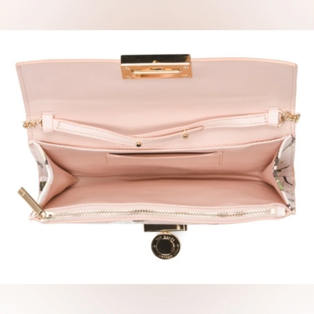 Ted Baker Parisa Elegant Floral Shoulder Clutch Bag, Removable Chain Strap 🌸 - Picture 13 of 15
